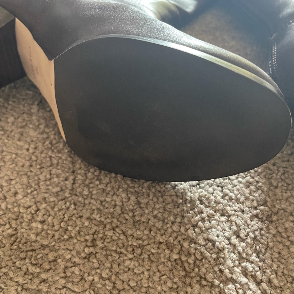 Cole Haan Brown Leather Block Heel Boots Size 9 - Picture 3 of 16
